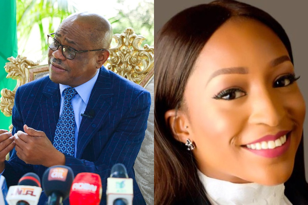 A photo collage of FCT Minister, Nyesom Wike and the late Somtochukwu Maduagwu