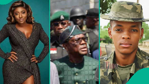 Yvonne Jegede salute soldier wey no gree for Wike