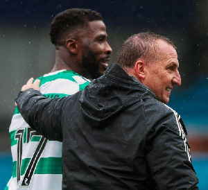Kelechi Iheanacho and Brendan Rodgers