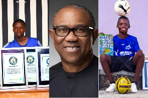 A collage of Peter Obi and the young winners