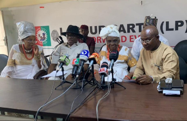 Lolo Iyom Josephine Ezeanyaeche at the Labour Party office, Abuja