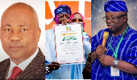 A photo collage of Dr. Tunji Osho, President Tinubu and Barrister Oscar Ugu