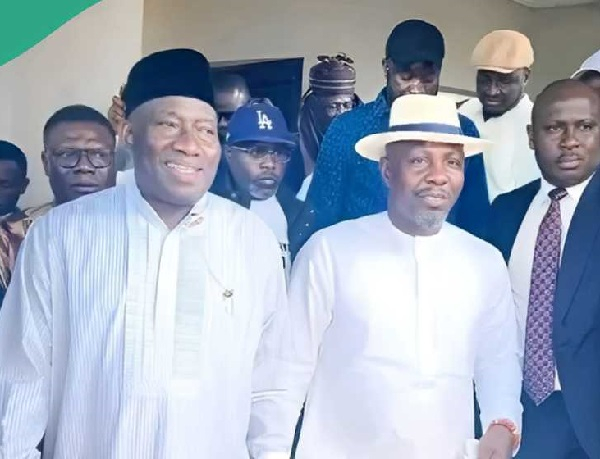 Goodluck Jonathan and  Oweizide Ekpemupolo (Tompolo)