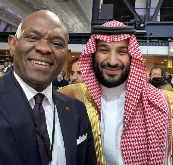 Tony Elumelu and  Crown Prince and Prime Minister of Saudi Arabia, Mohammed bin Salman