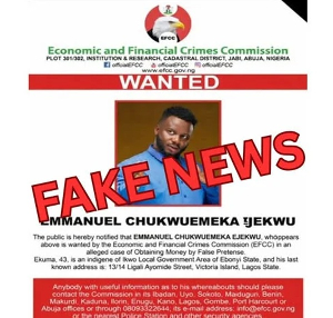 EFCC debunks viral image of Sabinus