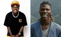 A photo collage of Zlatan and Seyi Vibez