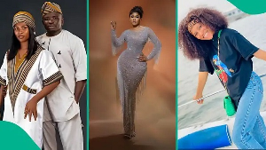 Photo collage of Ruth's partner, Daniel Adebo and Phyna