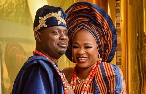 Kunle Afod and wife