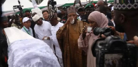 At the commissioning of the water project
