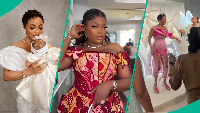 Funke Akindele, Iyabo Ojo, at Toke Makinwa's baby dedication