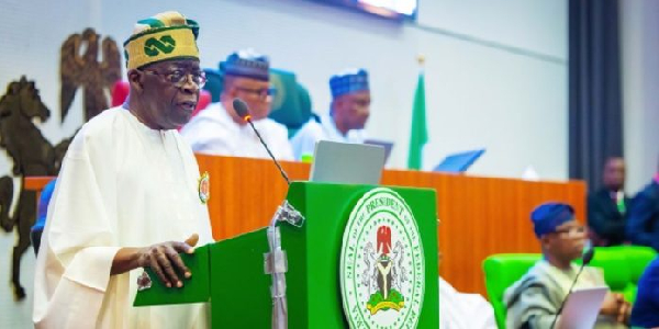 President Bola Ahmed Tinubu at the National Assembly