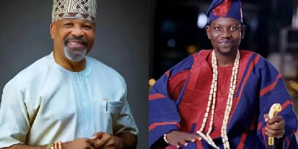 A photo collage of actor Yemi Solade and Afeez Owo