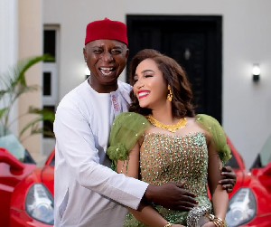 Ned Nwoko and his fifth wife, Laila Charani