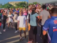 Participants were heard repeatedly shouting 