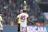 Galatasaray forward Victor Osimhen booked