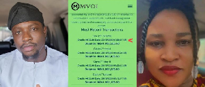 Picture collage of VeryDarkMan and a lady who shared his NGO balance Picture collage of VeryDarkMan and a lady who shared his NGO balance