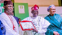 Bola Tinubu, President-elect receiving his certificate of return