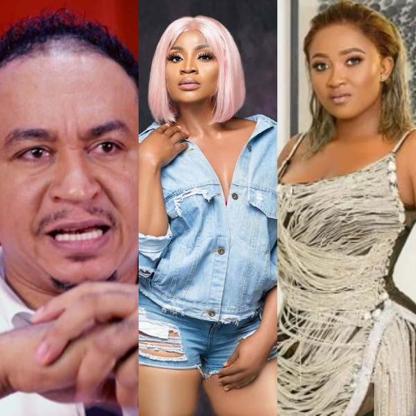 A collage of Daddy Freeze, Uche Ogbodo and Mar Njoku