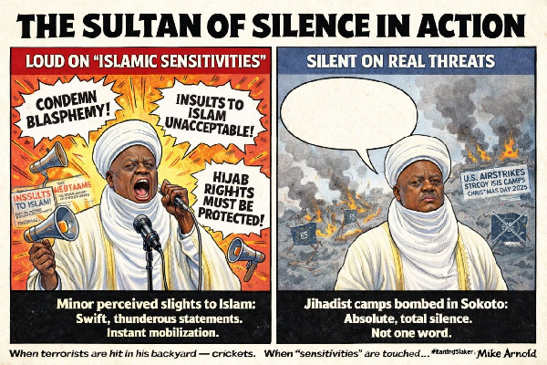 Cartoon illustration shared by Mike Arnold