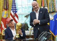 US President Donald Trump and FIFA president Gianni Infantino