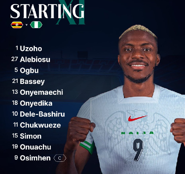 Super Eagles starting XI vs Uganda