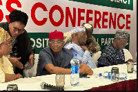 Cheftains of the African Democratic Congress (ADC) at a press conference