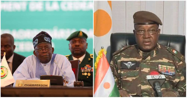 President Bola Ahmed Tinubu and General Abdourahamne Tchiani