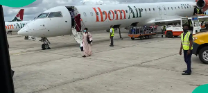 Ibom Air bans passengers from flying in its aircraft Photo credit: Ibomair