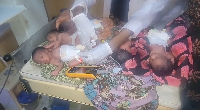 A photo of the quintuplets at the Murtala Muhammad Specialist Hospital
