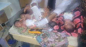 A photo of the quintuplets at the Murtala Muhammad Specialist Hospital