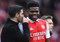 Mikel Arteta and Thomas Partey