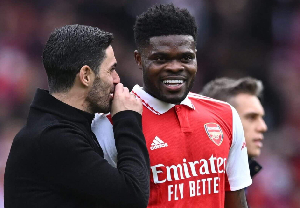 Mikel Arteta and Thomas Partey