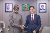 Minister of Solid Minerals Development, Dele Alake with the Canadian High Commissioner to Nigeria
