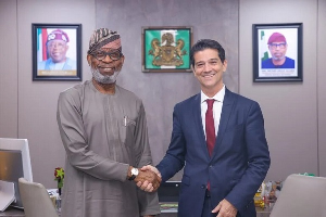Minister of Solid Minerals Development, Dele Alake with the Canadian High Commissioner to Nigeria