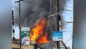 The shops were gutted by an early-morning blaze