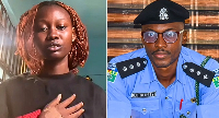 A photo collage of TikToker, Mirabel an PRO for the Ogun State Police command, Oluseyi Babaseyi