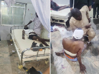 Victims of the bomb blast receiving treatment at the Umaru Shehu Hospital, Maiduguri, Borno State