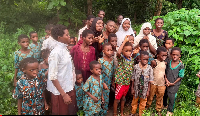 The freed pupils and teacher       Photo credit: Bayo Onanuga