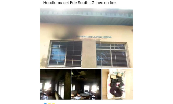 Osun INEC office set on fire