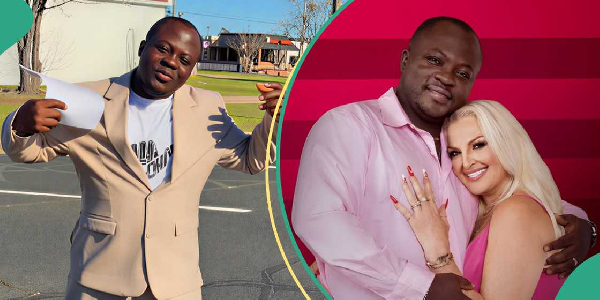 Michael Ilesanmi and divorced America wife. Photo credit: Legit.ng