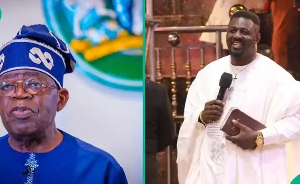 A photo collage of President Bola Tinubu and Elijah Bamidele