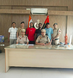 The suspects with Indian authorities