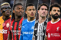 L-R: Victor Osimhen, Rafael Leao, Mason Greenwood, Dusan Vlahovic and Mohamed Salah