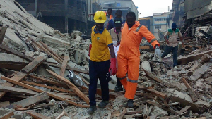 Emergency officials at scene of the incident