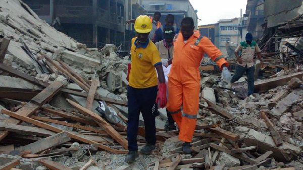 Emergency officials at scene of the incident