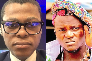 A photo collage of Rufai Oseni and Portable