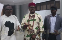 Cryptocurrency entrepreneur Linus Ifejirika and human rights activist, Omoyele Sowore