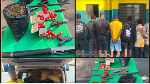 Photo of the suspects and retrived items