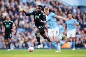 Wilfred Ndidi gave away possession which led to Man City's third goal from Erling Haaland