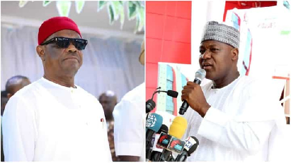 A collage of Wike and Dogara